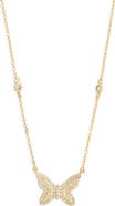 Electric Picks Josephina Cubic Zirconia Butterfly Pendant Necklace