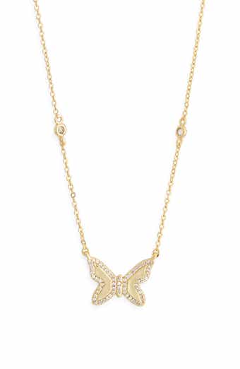 Electric Picks Josephina Cubic Zirconia Butterfly Pendant Necklace