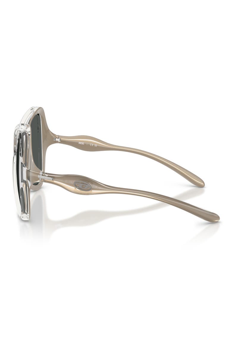 DL3010U 53mm Cat Eye Sunglasses, Alternate, color, CRISTAL VARNISH METAL / GREY