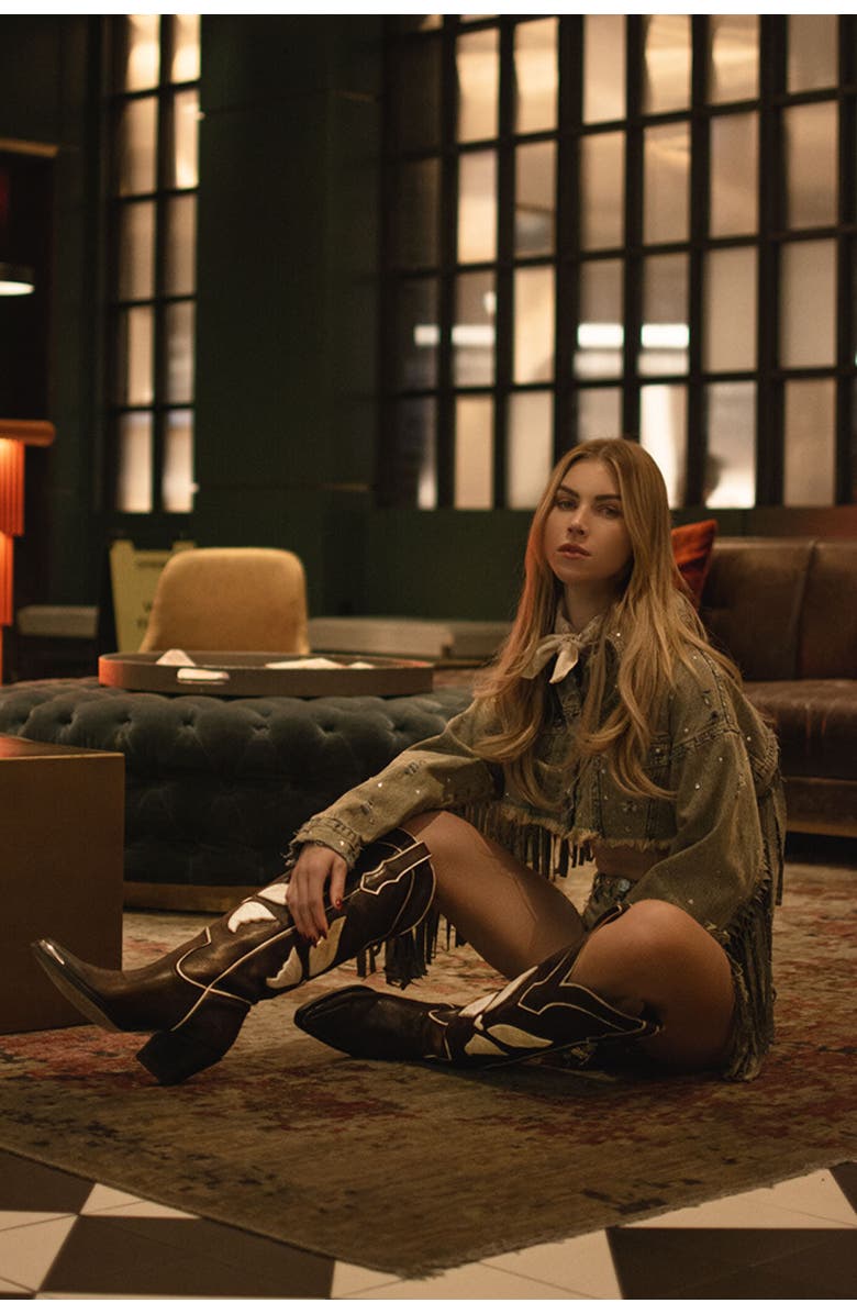 Dante Leather Western Boots Gaela, Alternate, color, Burgundy