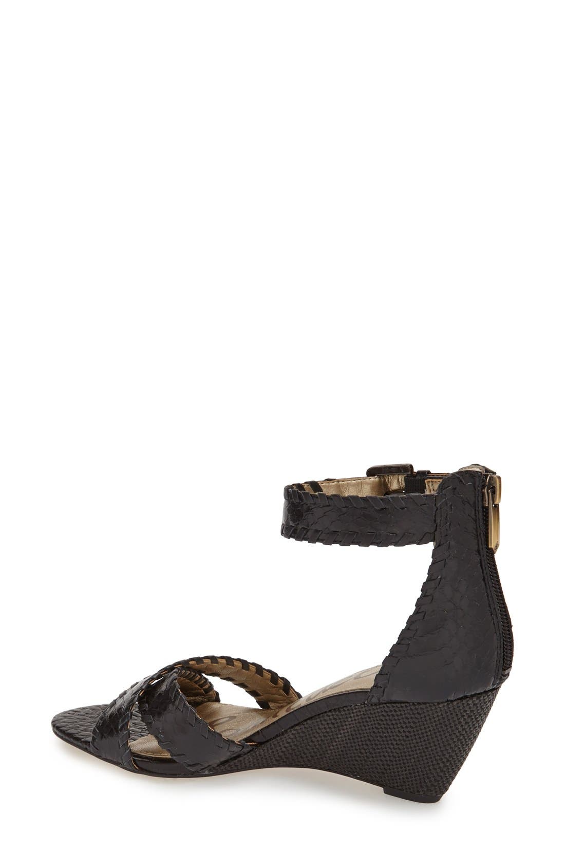 Sam Edelman 'Silvia' Ankle Strap Wedge Sandal, Alternate, color, 