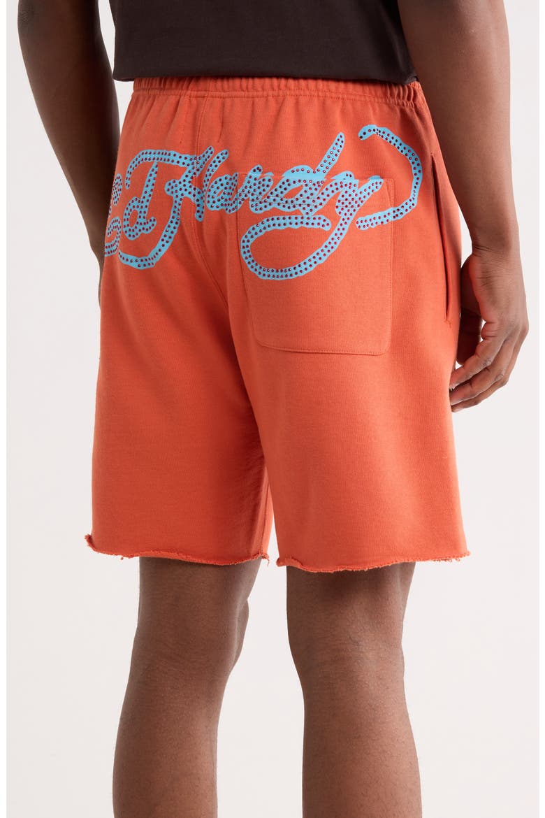 Panther Drawstring Shorts, Alternate, color, ORANGE