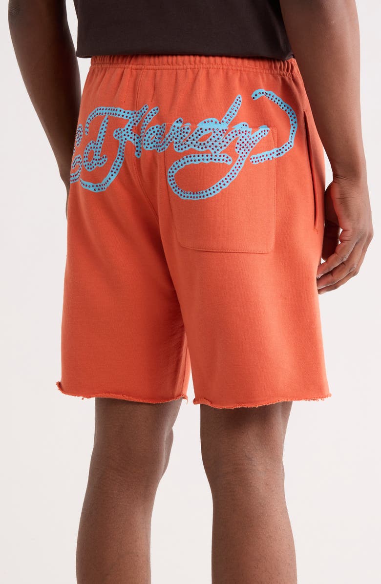 Ed Hardy Panther Drawstring Shorts, Alternate, color, Orange