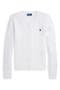 Cable Cotton Crewneck Cardigan