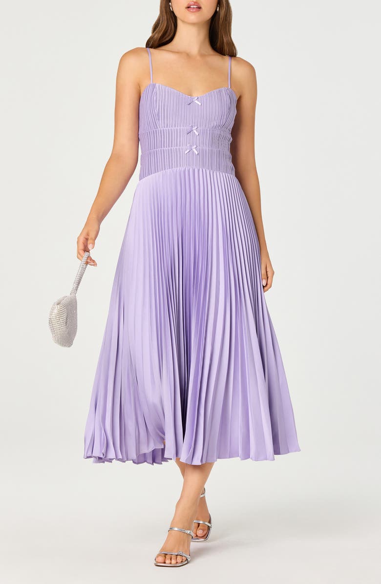 ASTR the Label Shionagh Pleated A-Line Dress, Main, color, Lilac