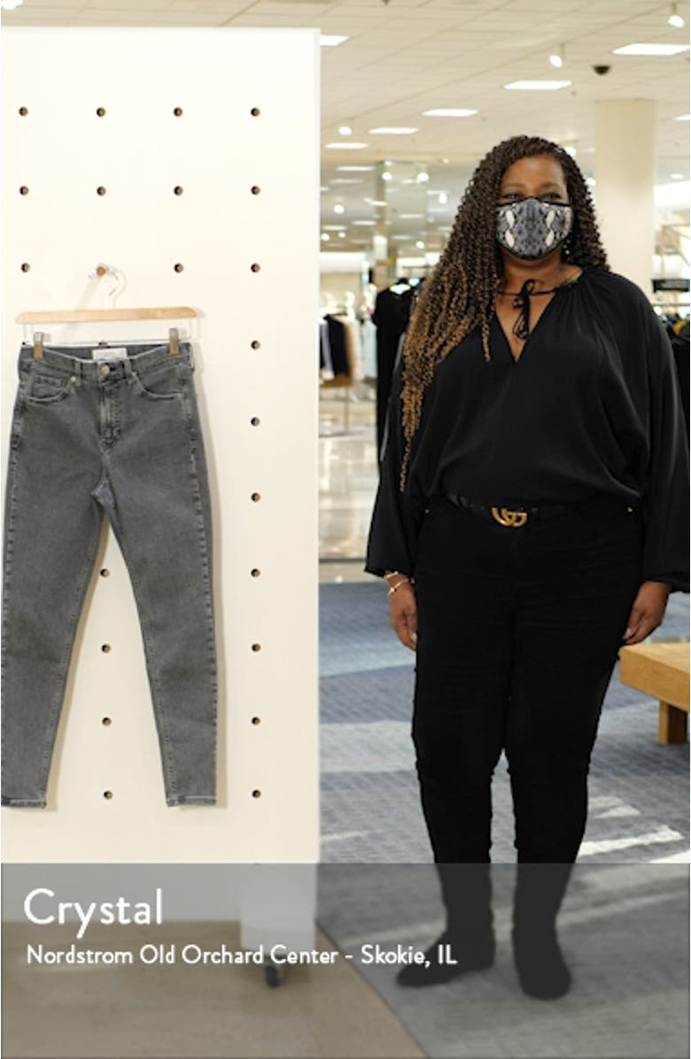 New Grey Jamie High Waist Crop Skinny Jeans, sales video thumbnail