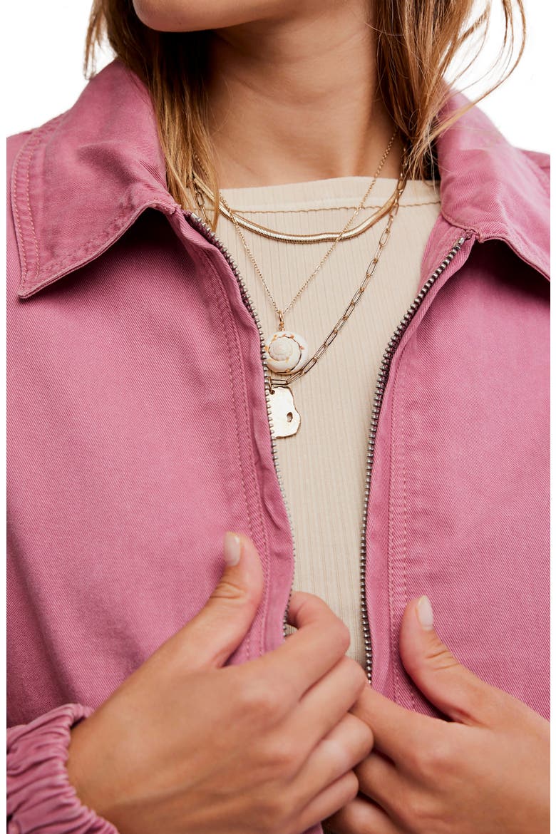 Birdie Cotton Bomber Jacket, Alternate, color, ROSE RASIN