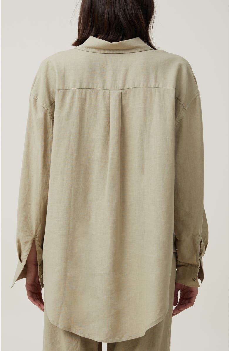 Cotton On Women's Haven Long Sleeve Shirt, Alternate, color, Desert Sage