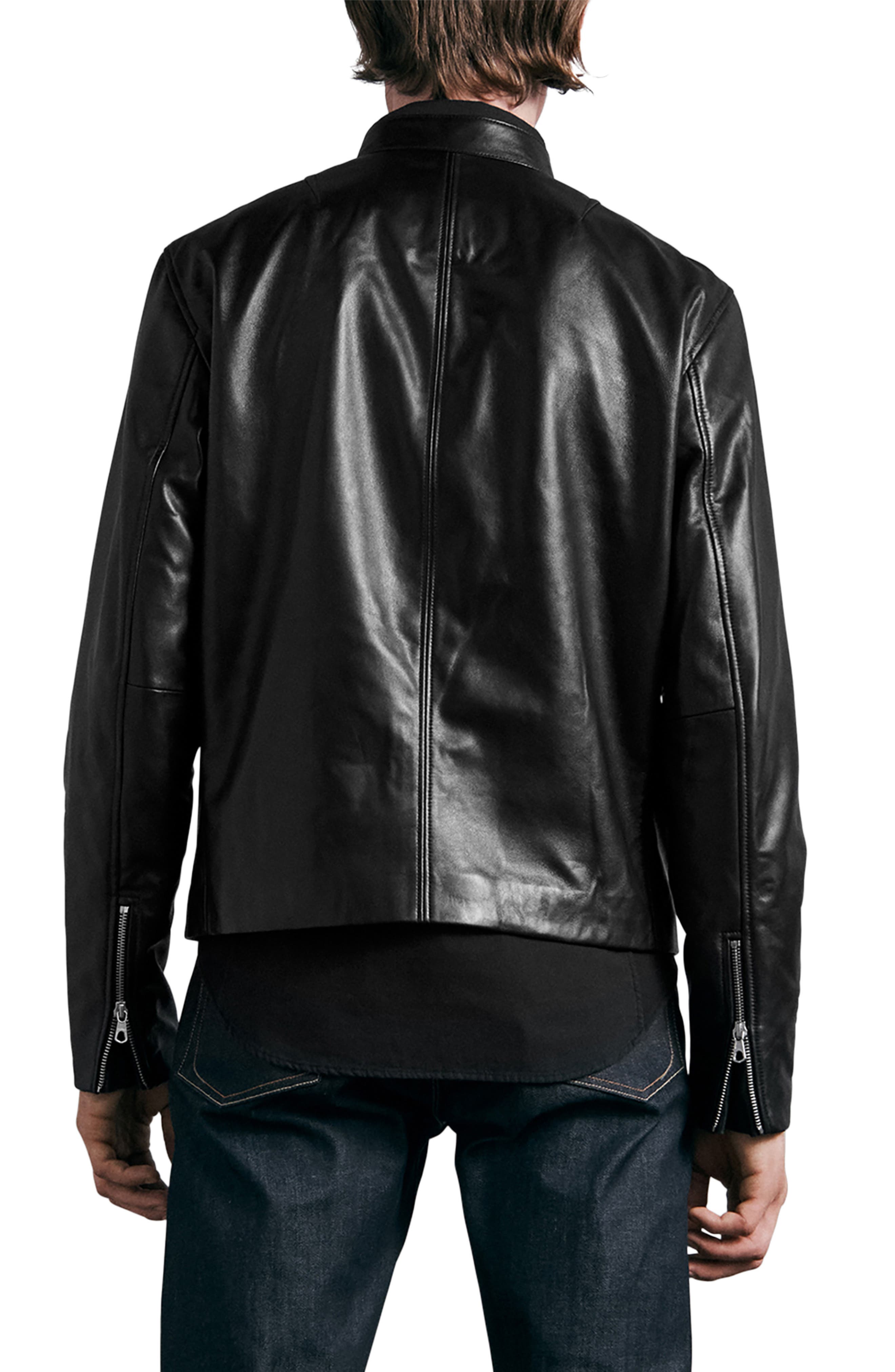 ICONS Archive Cafe Racer Leather Jacket (Men) | Nordstrom
