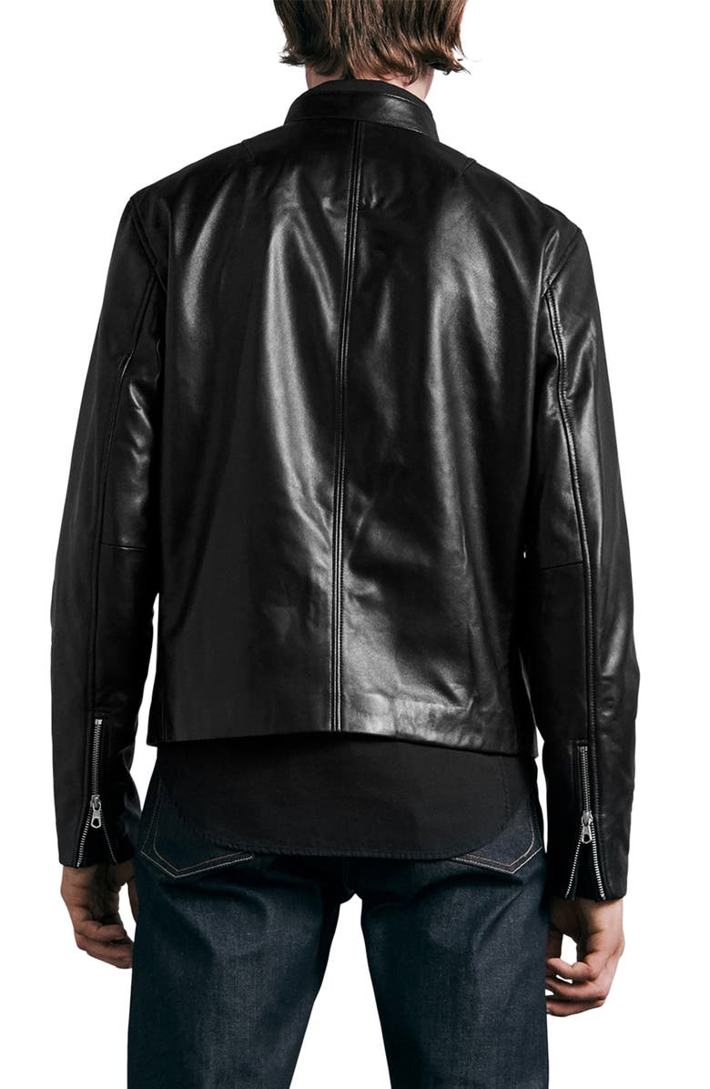 rag & bone ICONS Archive Cafe Racer Leather Jacket, Alternate, color, 