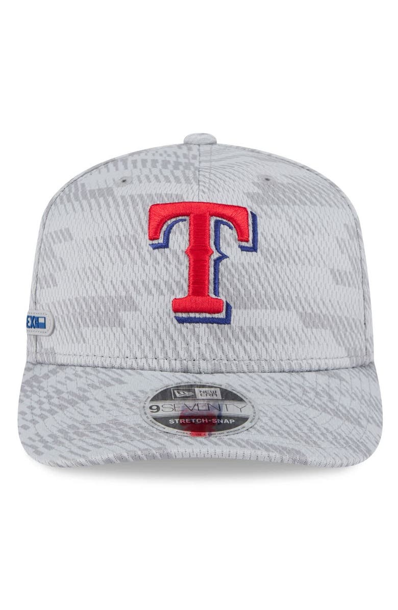 New Era Men's New Era Gray Texas Rangers 2025 MLB Clubhouse 9SEVENTY Stretch-Snap Hat, Alternate, color, 