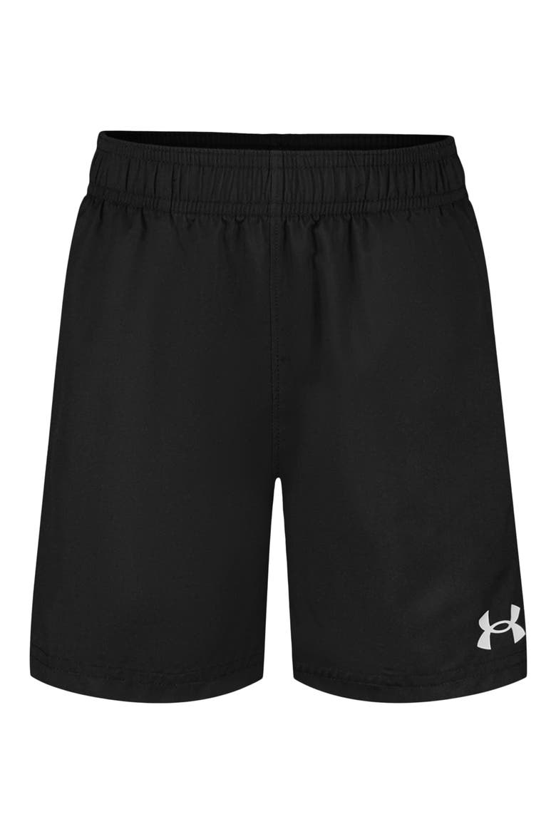 Kids' Logo Performance Shorts, Main, color, BLACK