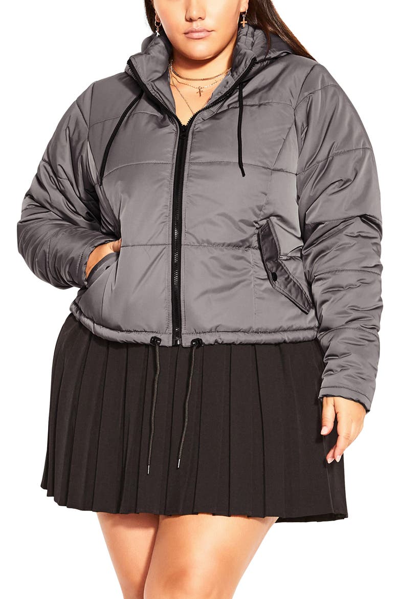 Kate Hooded Puffer Jacket, Main, color, PLATINUM