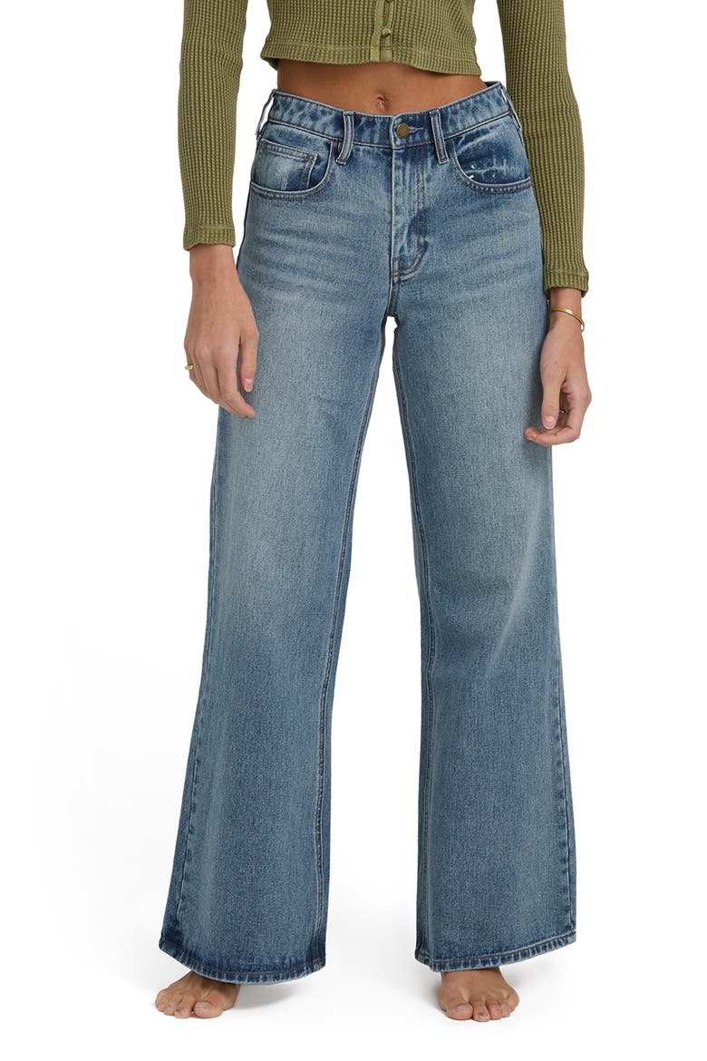 Free Fall High Waist Flare Leg Jeans, Main, color, ATLANTIC DEEP