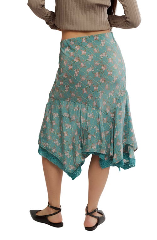 Free People Bali Sweet Escape Skirt In Mineral Blue Combo In Green