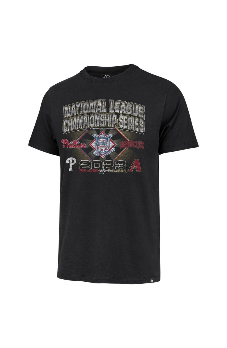 '47 Men's '47  Black Philadelphia Phillies vs. Arizona Diamondbacks 2023 NLCS Matchup Franklin T-Shirt, Alternate, color, 