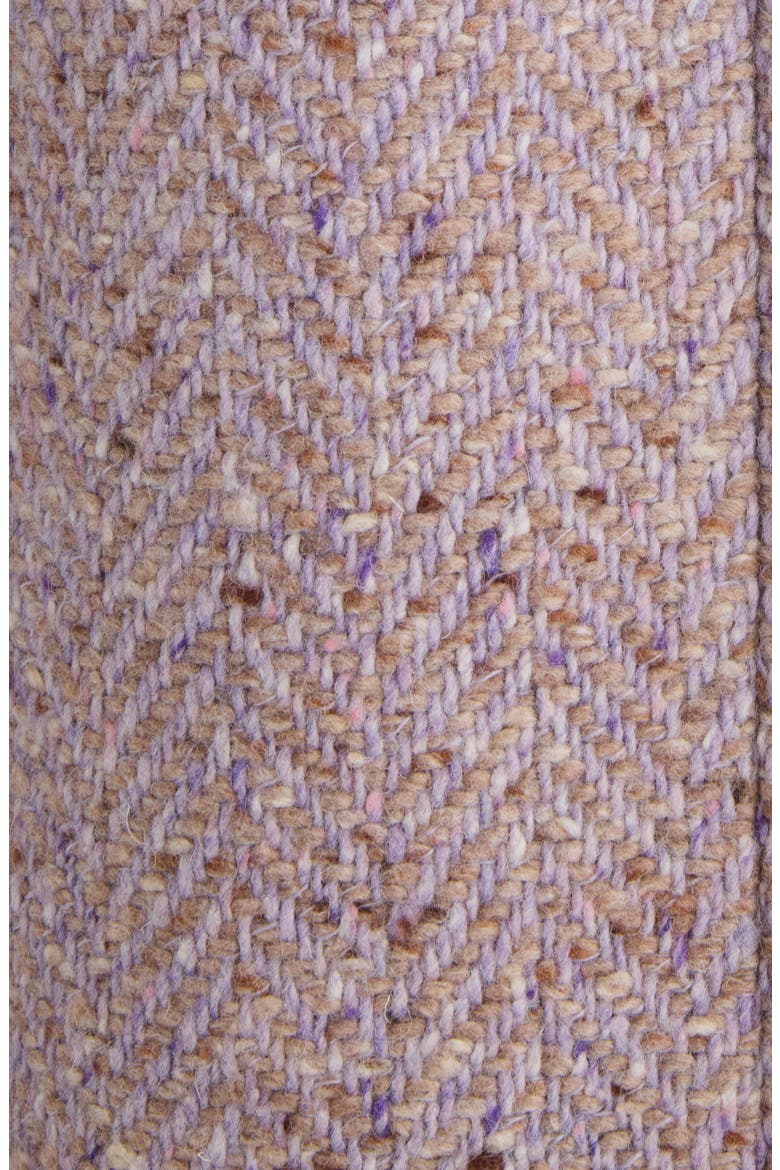 Fringe Wool Blend Tweed Herringbone Jacket, Alternate, color, SILKY VIOLET