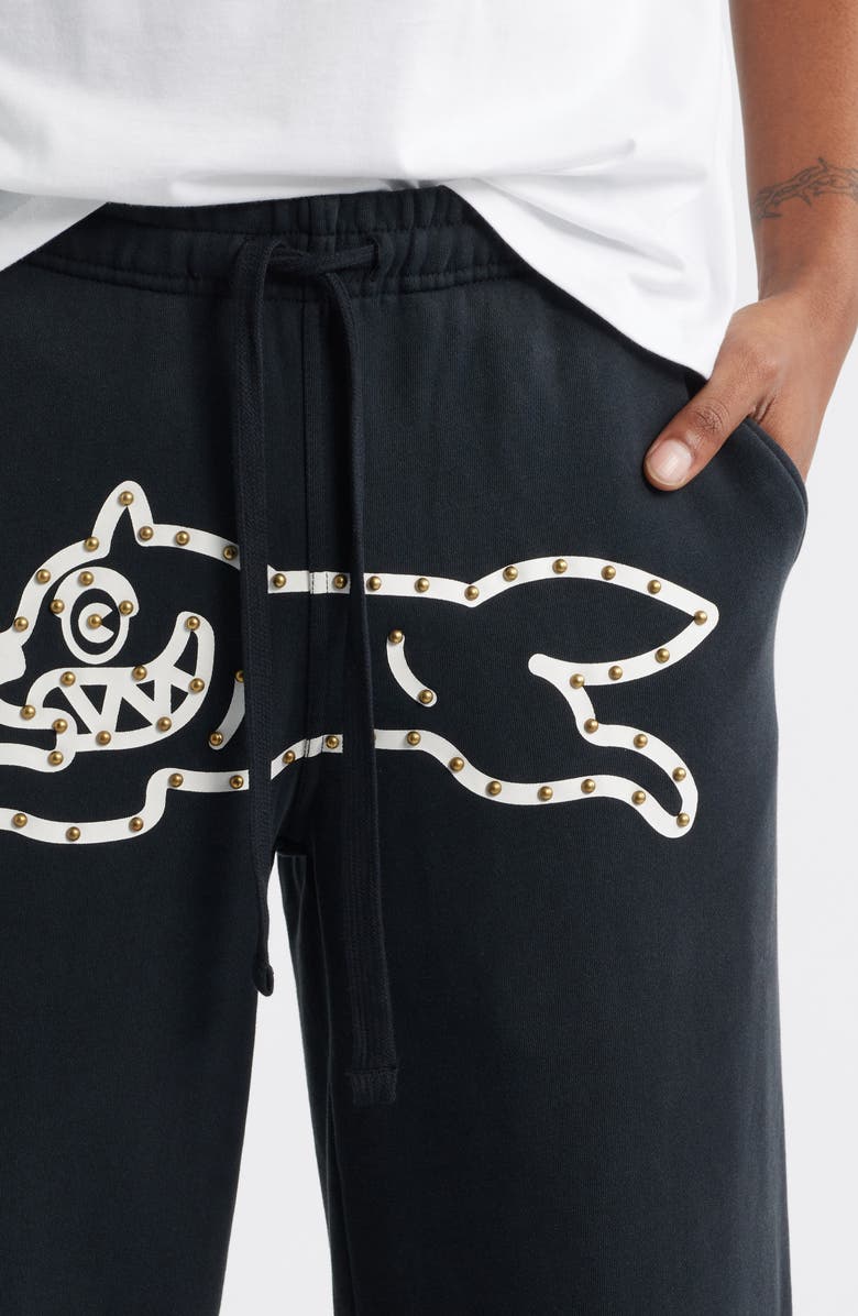 ICECREAM Central Beaded Logo Sweat Pants, Alternate, color, Black