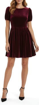 Lush Low Back Velvet Minidress