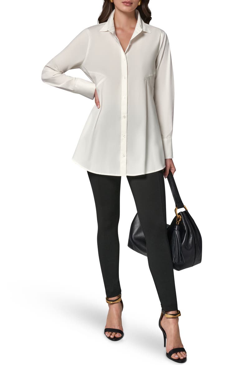 High-Low A-Line Tunic, Alternate, color, CREAM