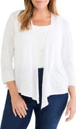 NIC+ZOE Slub Knit Linen Blend 4-Way Cardigan