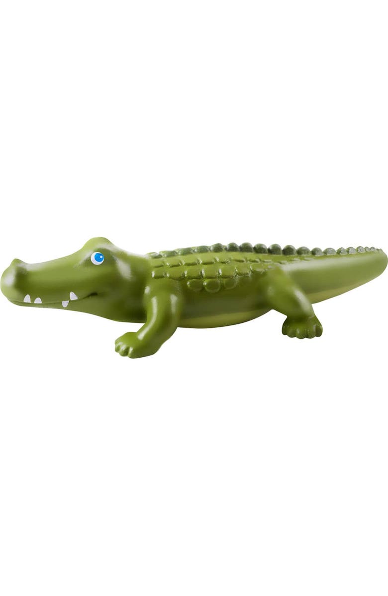 HABA Little Friends Crocodile - 7" Chunky Plastic Zoo Animal Toy Figure, Alternate, color, Multi