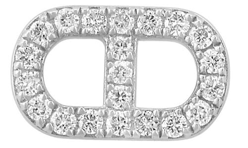 Effy Sterling Silver Diamond Earrings In White Gold