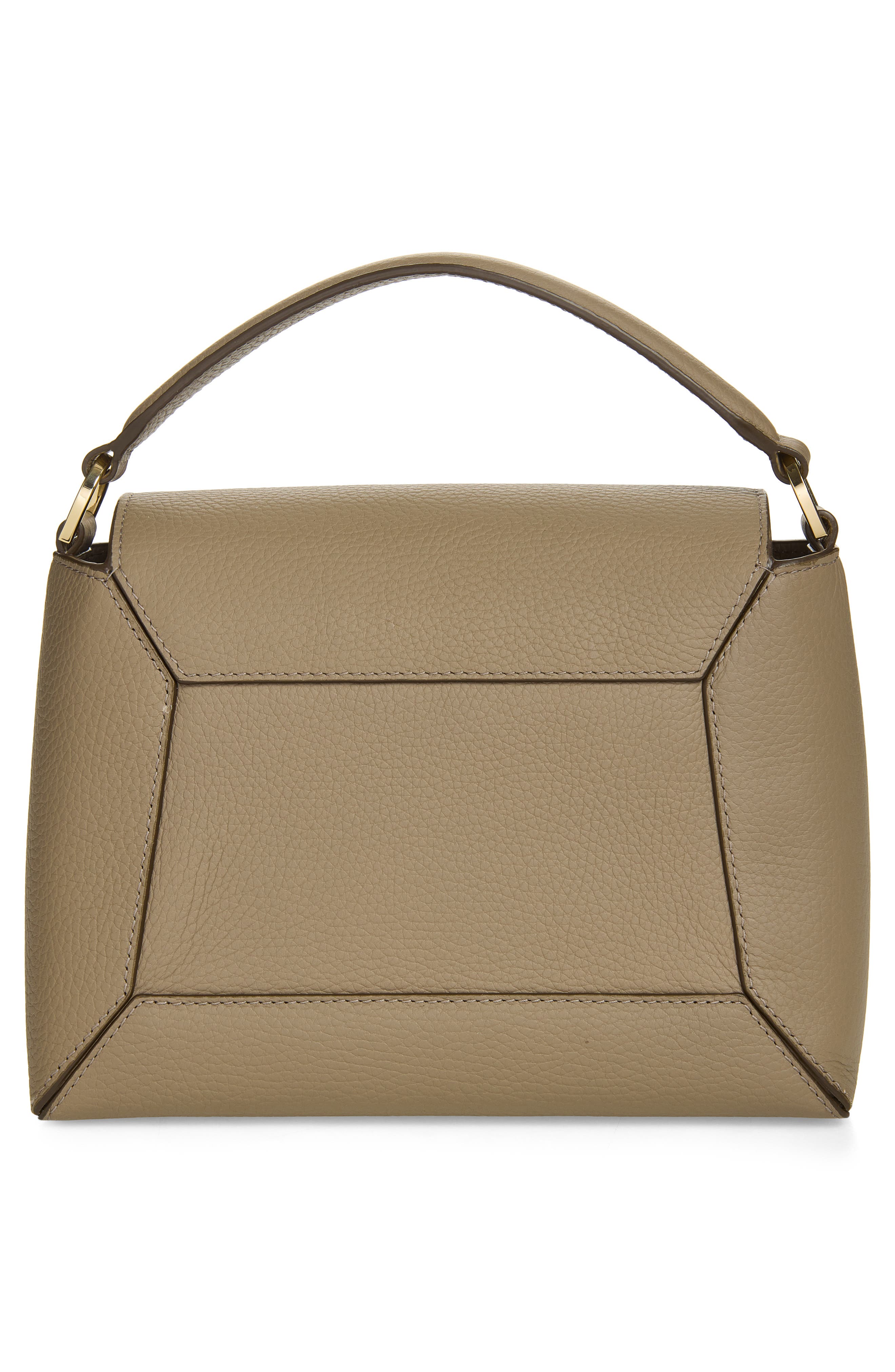 Mosaic Leather Top Handle Bag, Alternate, color, TAUPE