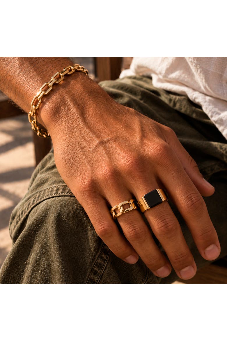 Gold Colure Code Lucky Brand Mens Gold Tone Ring Set Of 2 (Men) | Nordstrom