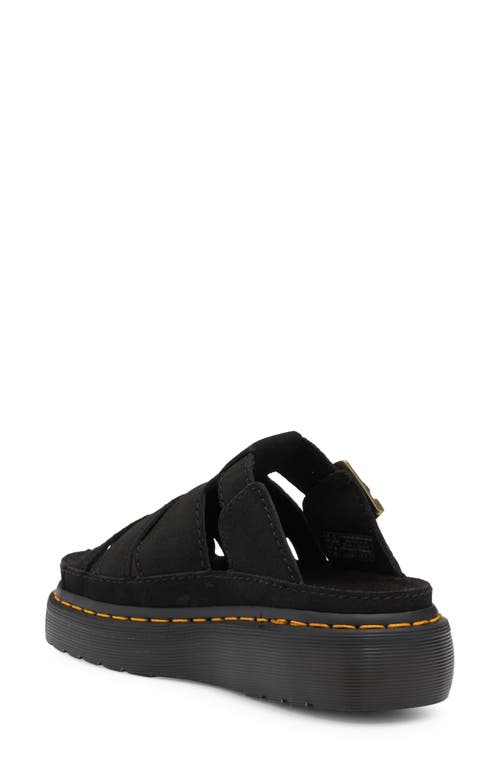 Dr. Martens' Dr. Martens Maxxy Slide Sandal In Black Suede