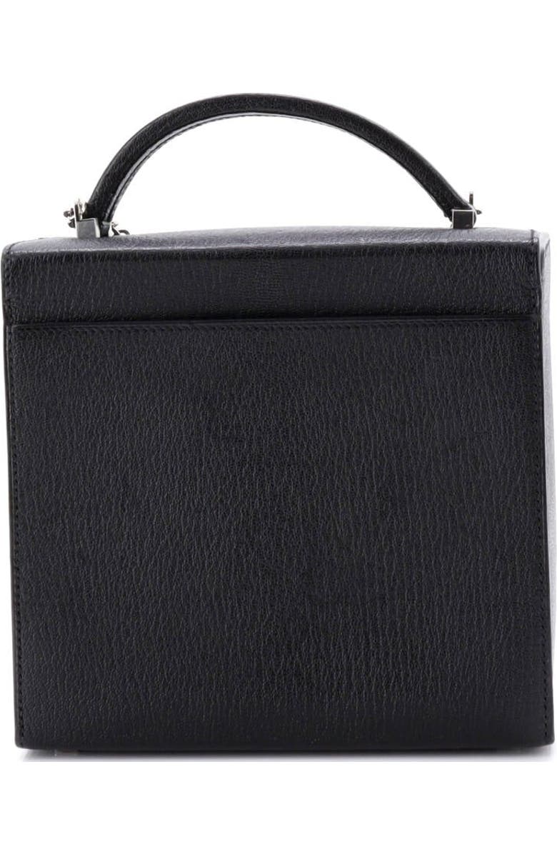 Pre-Owned Hermes Cinhetic Top Handle Bag Verso Chevre Mysore, Alternate, color, Verso - Noir/Bleu Electrique