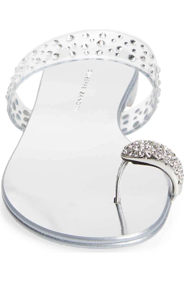Giuseppe Zanotti Crystal Embellished Toe Strap Slide Sandal, Alternate, color,