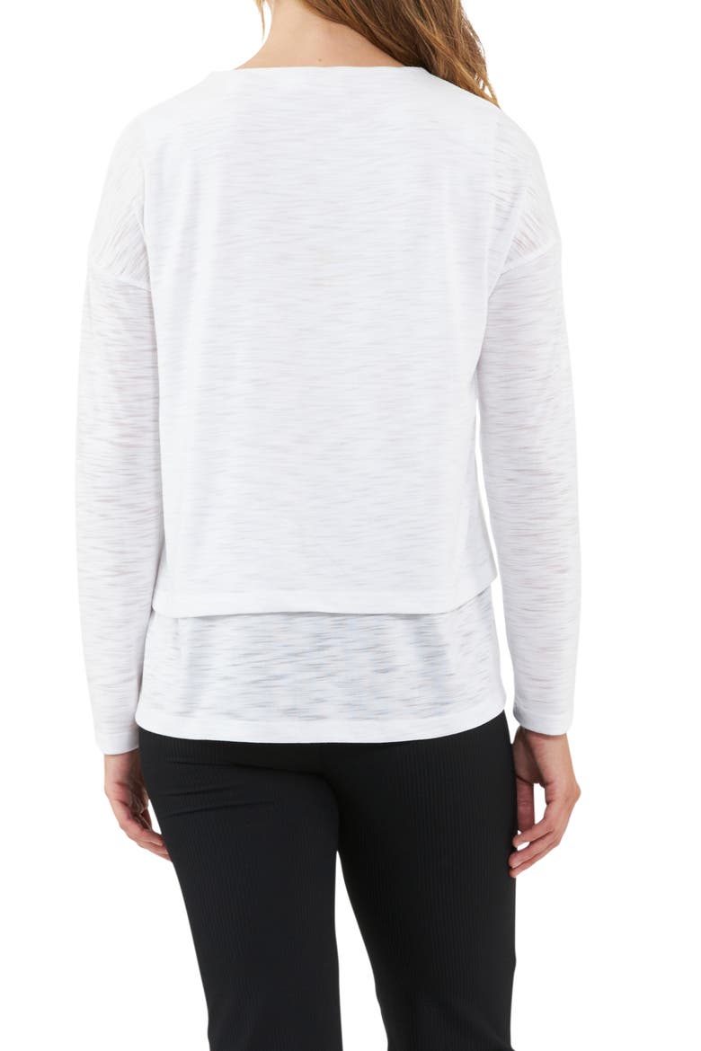 Jazmin Long Sleeve Maternity/Nursing Top, Alternate, color, WHITE