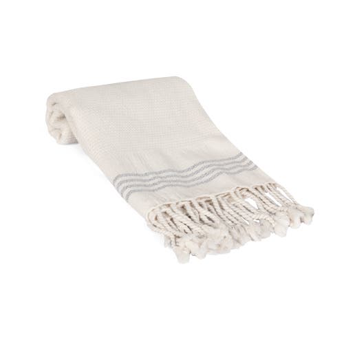 Olive And Linen Olive & Linen Whisper Weight Natural Turkish Hand Towel In Brown