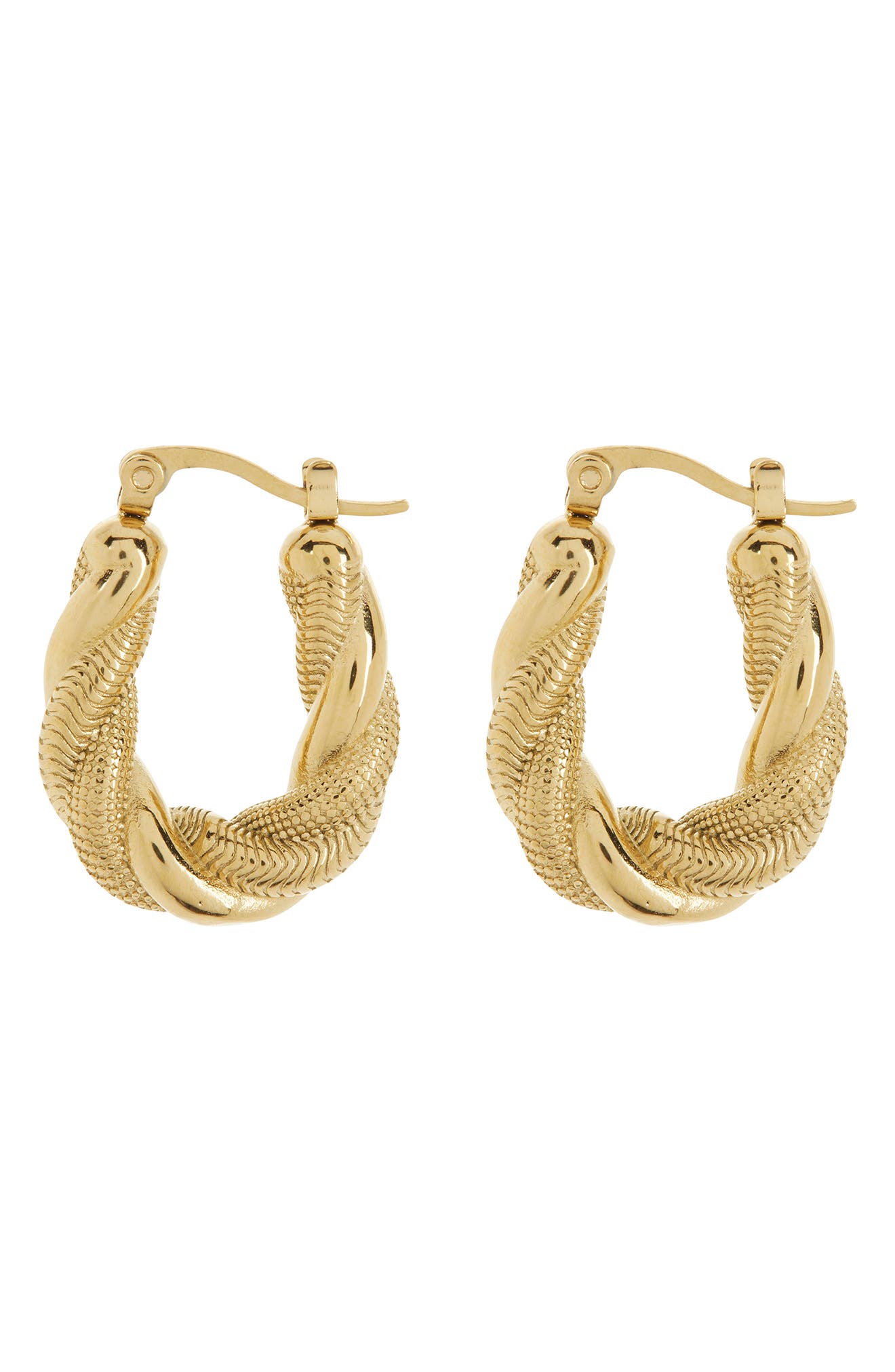 EYE CANDY LOS ANGELES Twist Hoop Earrings