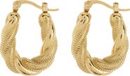 EYE CANDY LOS ANGELES Twist Hoop Earrings