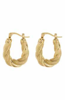 EYE CANDY LOS ANGELES Twist Hoop Earrings