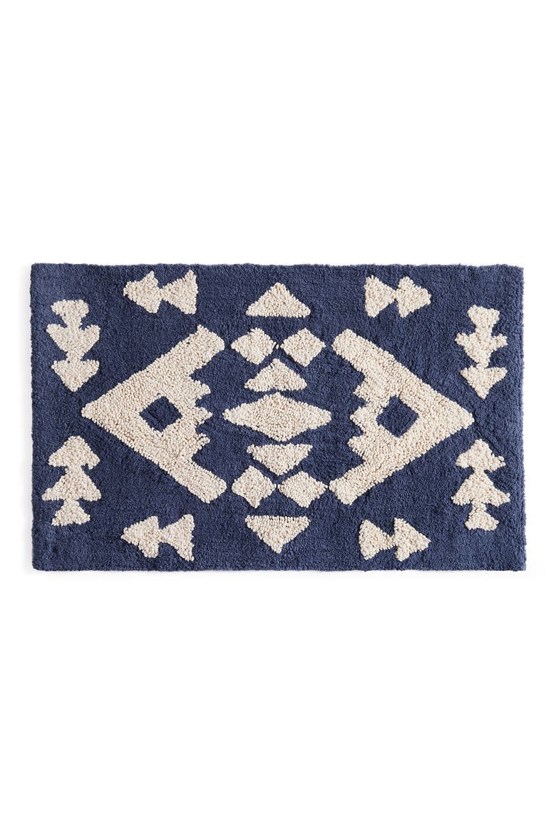 Diamond Peak Bath Rug, Main, color, VINTAGE INDIGO
