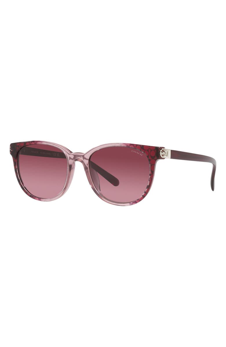 COACH 54mm Gradient Round Sunglasses, Alternate, color, Violet
