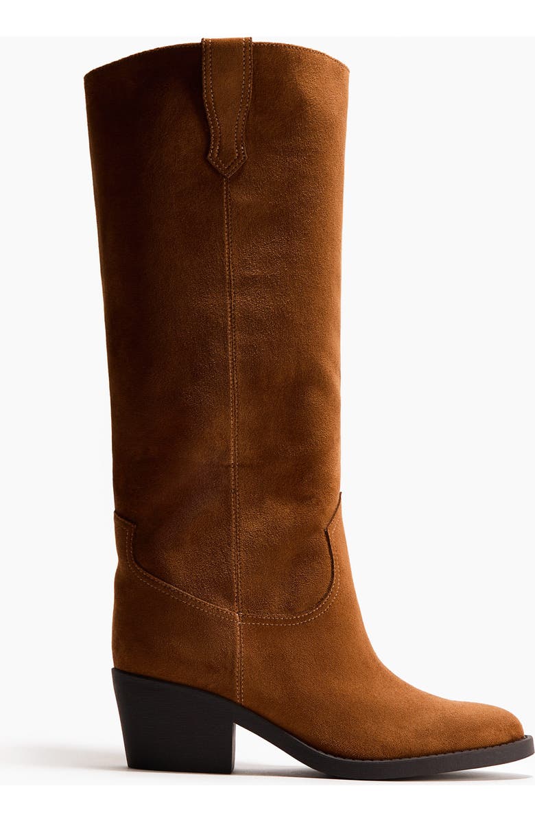 H&M Knee-high Cowboy Boots, Alternate, color, Brown