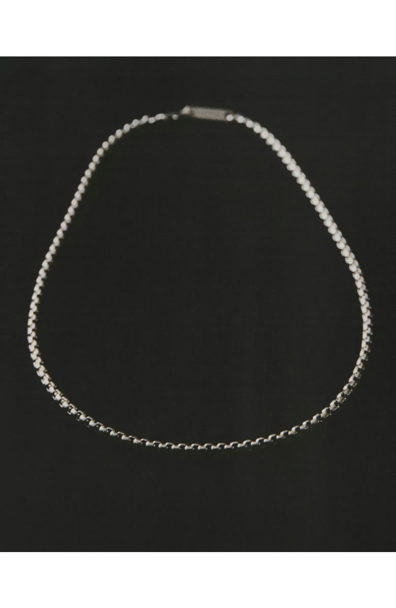 COS Box-Chain Necklace, Alternate, color, Silver