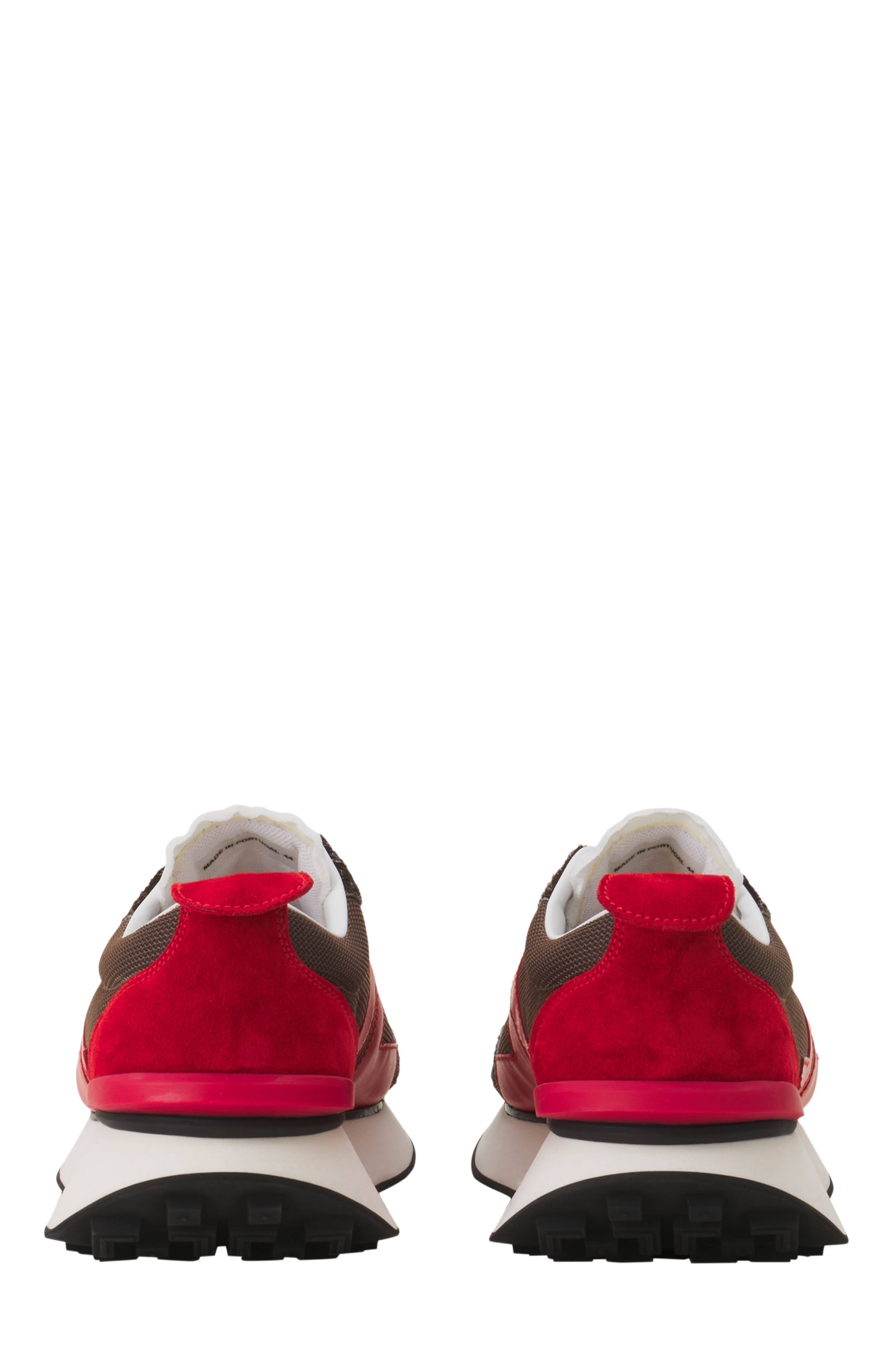 Lanvin Bumpr Mesh Sneakers, Alternate, color, Marron/Rouge