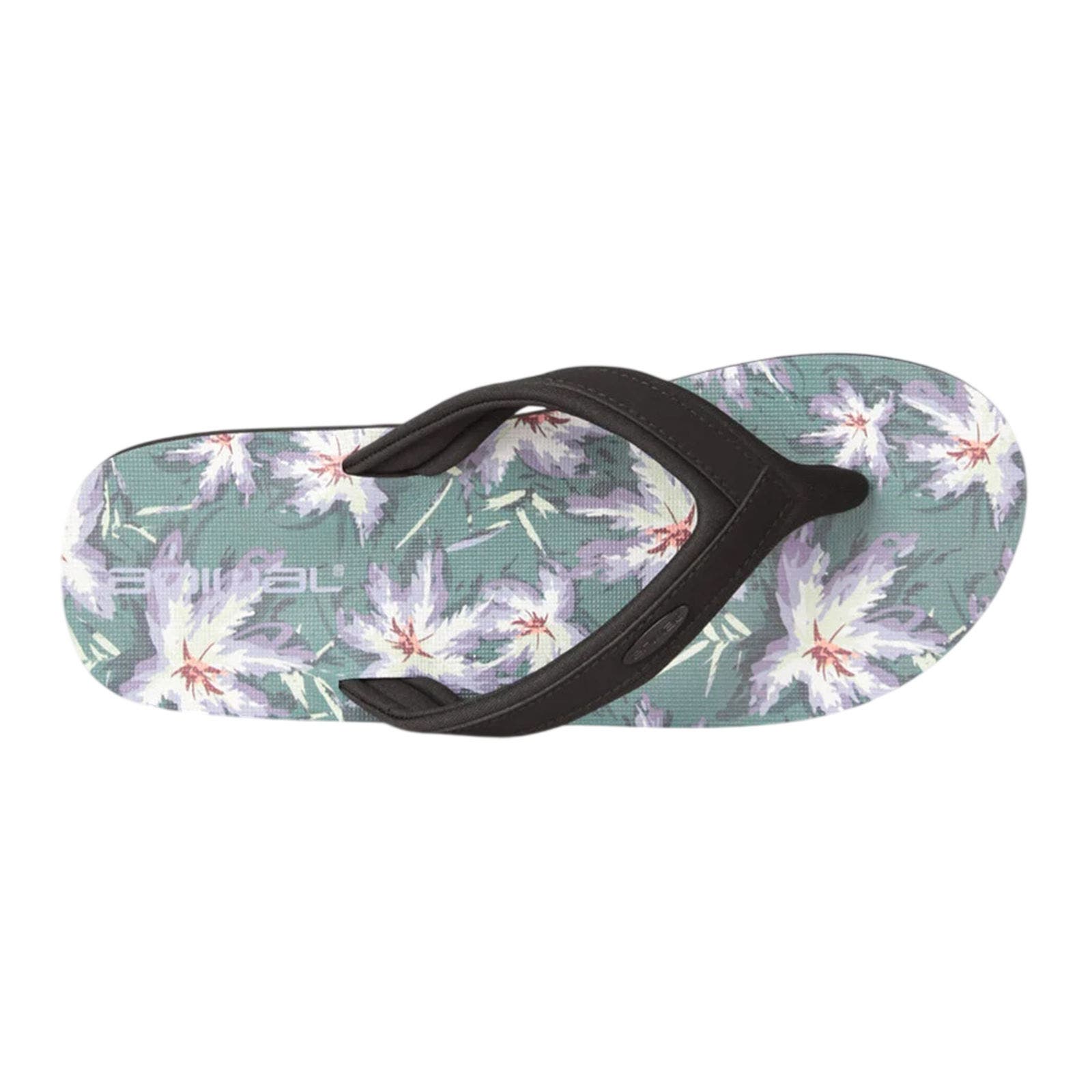 Jekyl Leaves Logo Flip Flops, Alternate, color, Dark Green