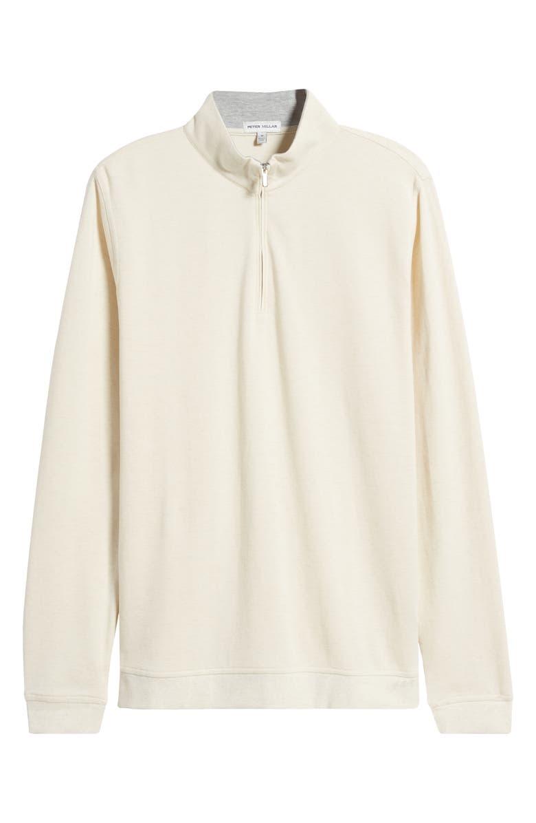 Peter Millar Crown Comfort Piqué Quarter Zip Pullover, Main, color, 