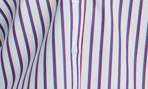 MANGO MANGO CARO STRIPE CROP BUTTON-UP SHIRT 