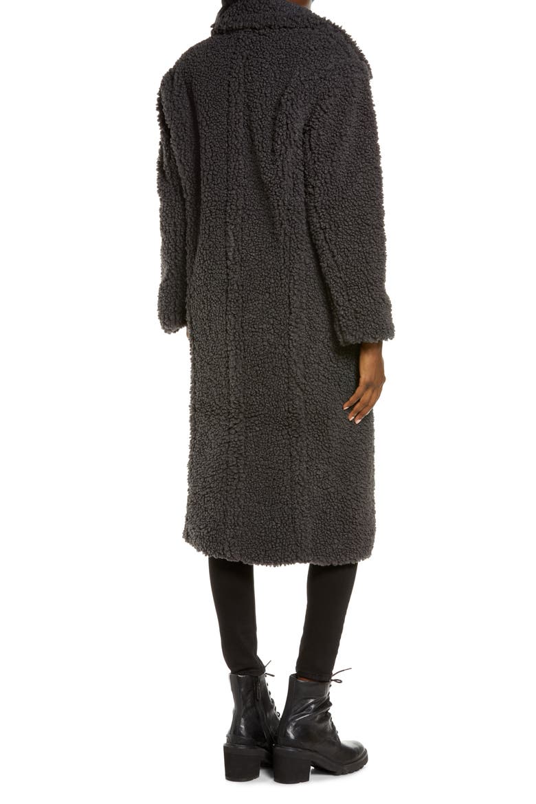 Gertrude Double Breasted Teddy Coat, Alternate, color, IKBL