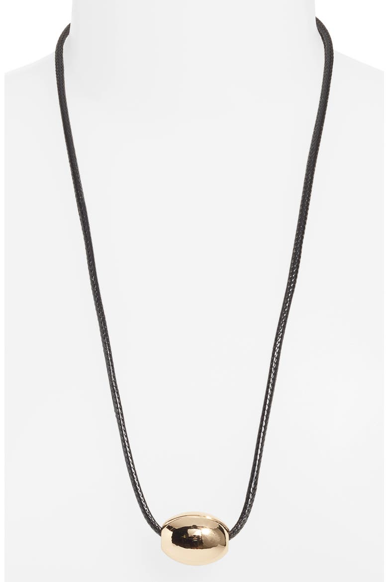 Orb Accent Cord Necklace, Alternate, color, GOLD- BLACK