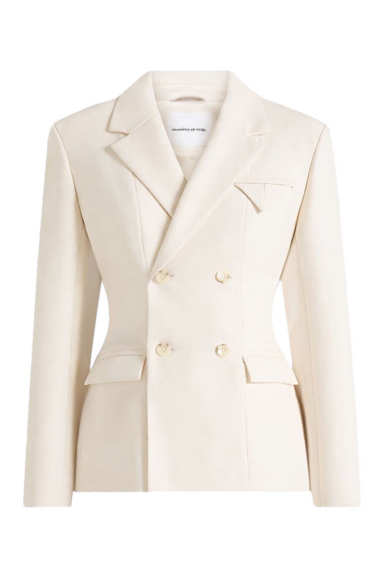 Maia Double Breasted Blazer, Alternate, color, Off White