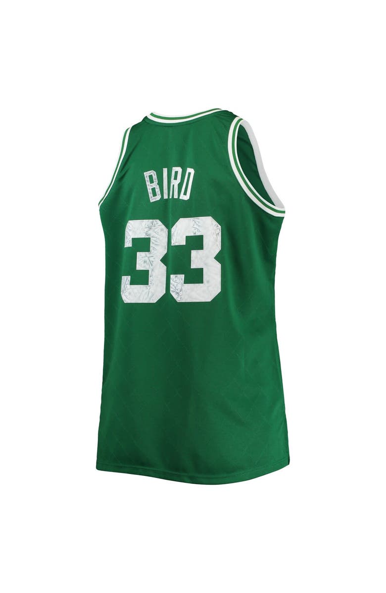 Mitchell & Ness Men's Mitchell & Ness Larry Bird Kelly Green Boston Celtics Big & Tall 1985/86 NBA 75th Anniversary Diamond Swingman Jersey, Alternate, color, 