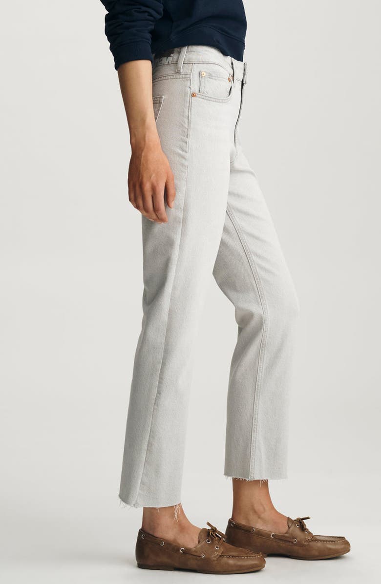 Mavi Jeans New York Raw Hem High Waist Ankle Straight Leg Jeans, Alternate, color,